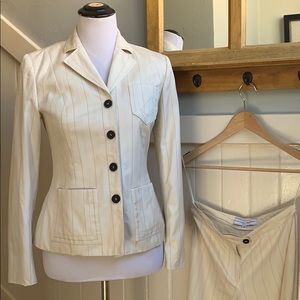 Carolina Herrera Pinstripe Pant Suit